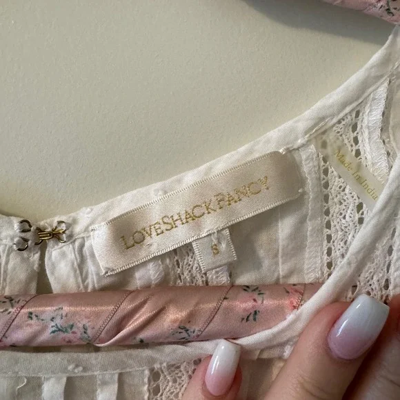 Love shack fancy LSF white Natasha Dress size small A14 - Picture 3 of 3